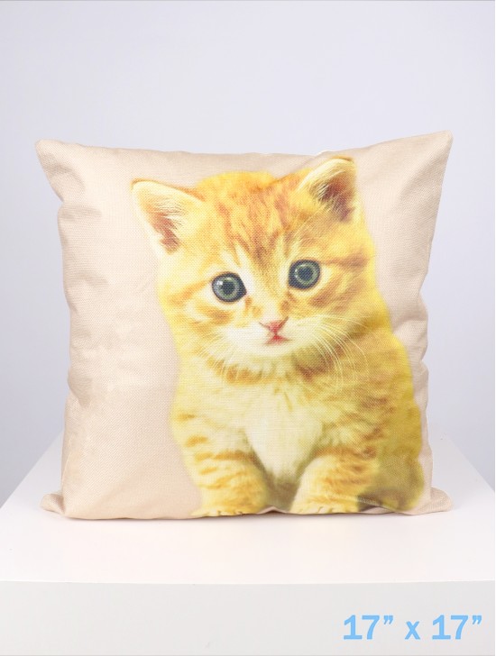 Kitten Print Cushion & Filler